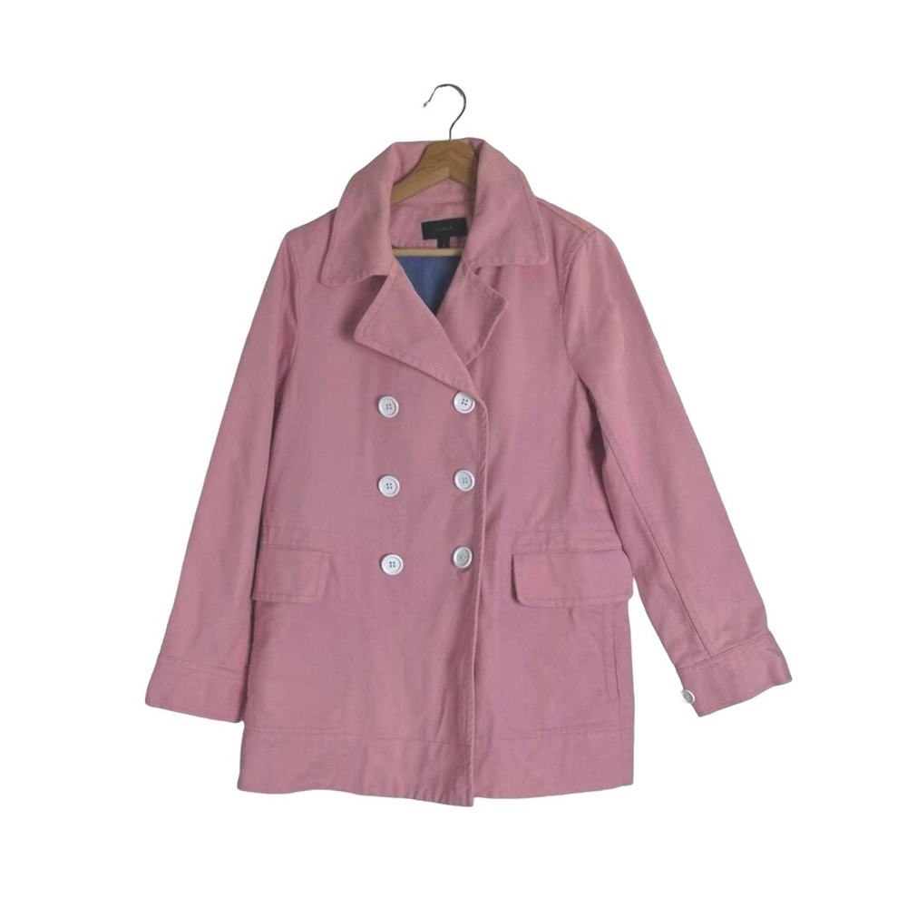 J.Crew Women’s Pink‎ Double-Breasted Peacoat Jacket Size 8